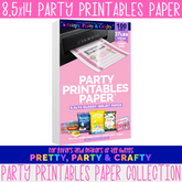 8.5x14 GLOSSY PARTY PRINTABLES PAPER – INKJET ONLY